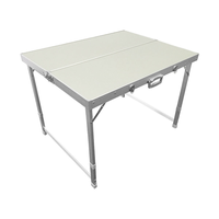 Table de pique-nique pliante en aluminium bleu foncé avec chaise