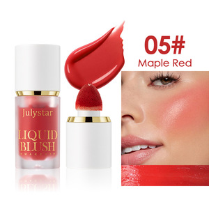 Peachy Pink Lip Cheek Dual-use Long Lasting Liquid <b>Blush</b> Durable Color Enhancing Matte Brush - Product Image 6