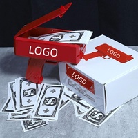 Pistolet à argent électrique personnalisable en gros, pistolet à dollars transfrontalier, jouet lanceur d'argent en plastique