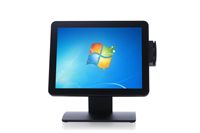15 pouces mural tout-en-un véritable écran plat capacitif POS moniteur tactile noir caisse enregistreuse pour usage commercial