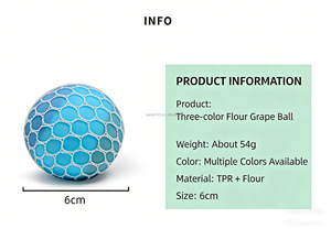 Pelota Antiestrés de 6cm, Arcoíris, Cambia de Color, de Harina, TPR, Suave, para Niños y Adultos - Product Image 2