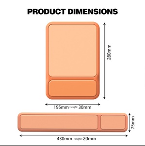 Custom Color High Quality Slope Design Thick Wrist Ergonomic <b>Mouse</b> Pad <b>Keyboard</b> <b>Mouse</b> Wrist Rest Support <b>Combo</b> for Computer Desk - Product Image 3