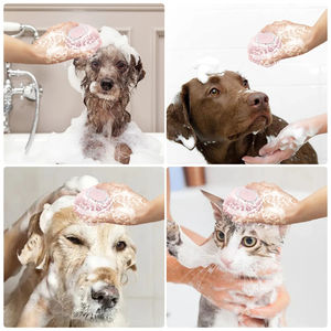 Cepillo de Baño para Perros de Silicona, Cepillo de Champú para Mascotas, Cepillo Exfoliante para Perros, Peine de Masaje y Aseo para Gatos, Cepillo de Limpieza Suave de Goma para Cachorros - Product Image 2