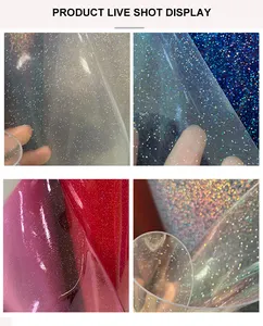 Wholesale Price Multi-purpose High Quality Gorgeous Colorful Glitter Soft Translucent Pvc Film For Stationery Blow Molding 40KG