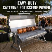 Moteur de rôtissoire automatique pour barbecue 15W 3RPM, capacité de charge 40KG, avec prise EU/US/UK/AU pour agneau entier, cochon, fête en plein air