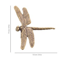 Elegante Mini Figura de Libélula Grabada en Hierro y Cobre, Troquelada, Impresa, Chapada en Oro, Decoración para el Hogar, Adorno de Escritorio