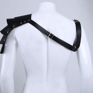 Neu eingetroffen: Herren High-Rise Sexy Harness-Gürtel, verstellbarer Brustkäfig aus Leder, Schwarz, Nachtclub, modische High-Rise-Unterwäsche - Product Image 4
