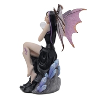 Resina Dark Fairy Witch Spirit Forest con orbes estatuas de piedra de cristal decoración del hogar y coleccionables