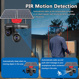 Cámara de Vigilancia de Red PTZ Wistino 8K para Exteriores con IA, Cuatro Lentes, Cuatro Pantallas, Tarjeta SIM 4G, Panel Solar AOV CCTV Hieasy - Product Image 5