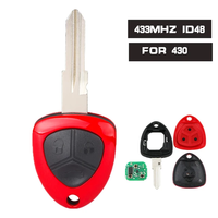 Clé de voiture télécommandée intelligente avec 3 boutons 433MHz ID48 Chip Fob pour Ferrari F430 2005 2006 2007 2008 2009