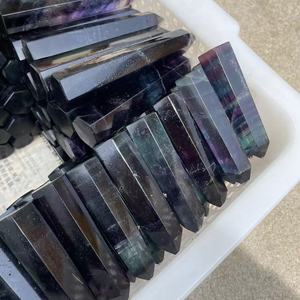Natural Fengshui Wands Quartz Crystals Stones Points Gemstone Stone Crafts Semiprecious Rainbow Fluorite Tower Crystal <b>Gift</b> - Product Image 6