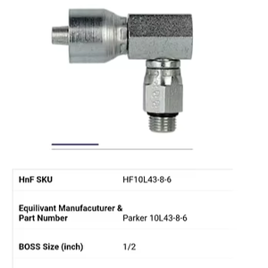 SAE 08ข้อต่อท่อข้อหมุน06, ข้อต่อข้อต่อท่อข้อ90องศาข้อต่อเดียว - Product Image 1