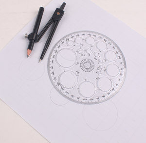 סיטונאי 30 ס "מ ברור פלסטיק סט עם לוגו מותאם אישית 6pcs בית ספר ציוד נייר מכתבים - Product Image 5