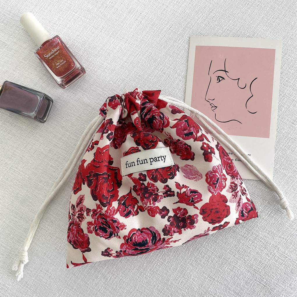 Sac à cordon-rose française