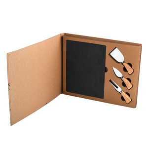 Outils de <span class=keywords><strong>cuisine</strong></span> Offres Spéciales caoutchouc bois acier inoxydable 4 ensembles de couteaux planche à <span class=keywords><strong>fromage</strong></span> ensemble avec boîte à livres - Product Image 2