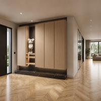 Meuble à chaussures moderne de luxe pour entrée, style italien minimaliste, rangement intégré, organisateur modulaire pour buanderie avec éclairage LED, personnalisable