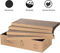 Grattoir pour chat 4 en 1 avec boîte, grattoir en carton pour chat, réversible, carton durable et recyclable, adapté au repos des chats