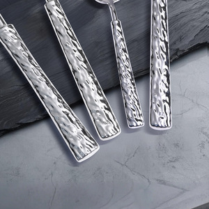 Juego de Cubiertos de Acero Inoxidable 304 de Lujo con Textura de Piedra en Relieve, Cuchillo para Carne, Cuchara y Tenedor, para <span class=keywords><strong>Restaurante</strong></span> - Product Image 3