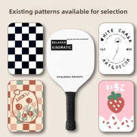 Raquette de pickleball rétro tendance pour influenceurs, sport et plein air, spéciale débutants, en bois massif antidérapant, 40 cm, 290-300 g