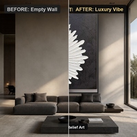 Peinture à l'huile florale minimaliste italienne sur toile texturée, grande taille, sans cadre, vente en gros de tableaux et d'art mural pour entrée et salon