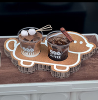 Porte-gobelets en carton ondulé personnalisé en forme de chiot adorable pour deux cafés à emporter