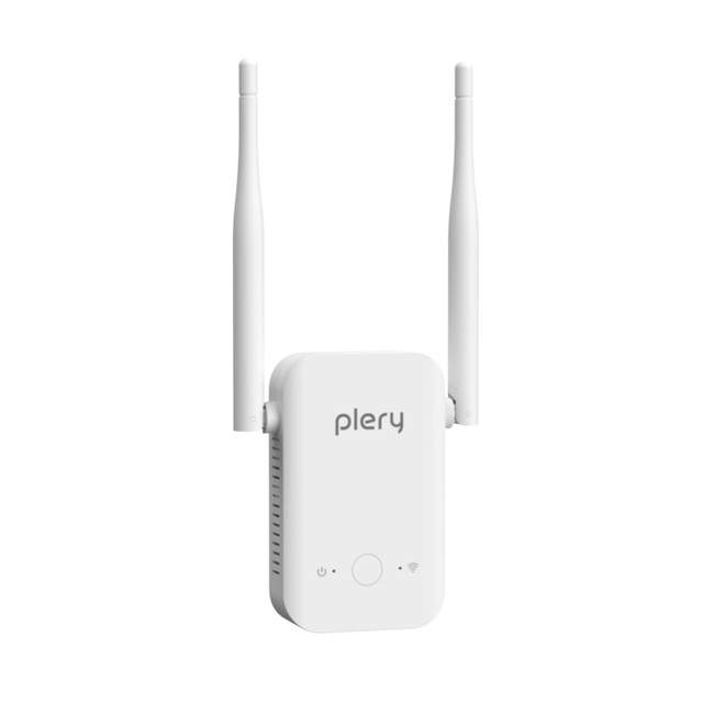 Plery RE300 Dual-Band WiFi Repeater 300Mbps with 2 External Antennas Home Signal Booster WPS One Button Setup QOS MT7628KN