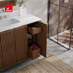 Mobile <span class=keywords><strong>Bagno</strong></span> Moderno in Legno Alland Guangdong con Lavabo e Specchio per Hotel e Costruttori di Case Personalizzate - Product Image 3