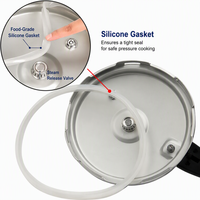 Joint d'étanchéité universel en silicone de qualité alimentaire pour autocuiseur, pièce de rechange pour couvercle de marmite, accessoire pour autocuiseur domestique