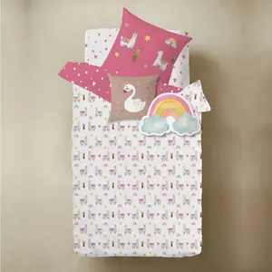 Set Tempat Tidur Bayi, Set Tempat Tidur Anak Perempuan Selimut Kartun, Set Tempat Tidur Mewah untuk Anak Perempuan Gajah Kuda Singa