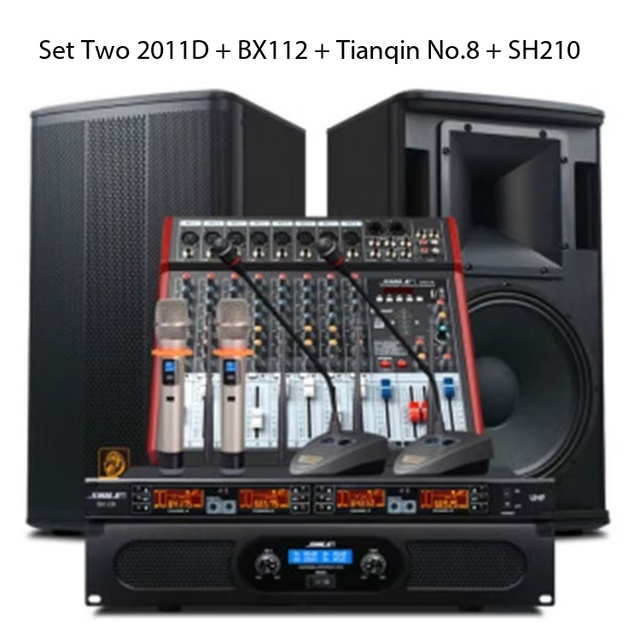 SHILE AV-2011D BX-112 Professional Stage Performance Audio Package: Venue-Specific Multifunctional Conference Room Equipment Set
