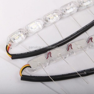 Hot Selling Led Flexible Drl Strip Daytime Running Light Universal Led Strip Sequential Drl Dual Color Car Retrofit Kit - Product Image 4