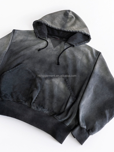 Sudadera con Capucha Premium Personalizada para Hombre, 100% Algodón Grueso, Diseño con Pedrería Lavado con Spray, Fabricante de Ropa Urbana OEM - Product Image 3