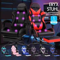 Échantillon Gratuit - Siège de Jeu Ergonomique Blanc pour PS5 avec Fonction Massage (7 Points), Supporte jusqu'à 160 kg, Idéal pour Ordinateur et Gaming