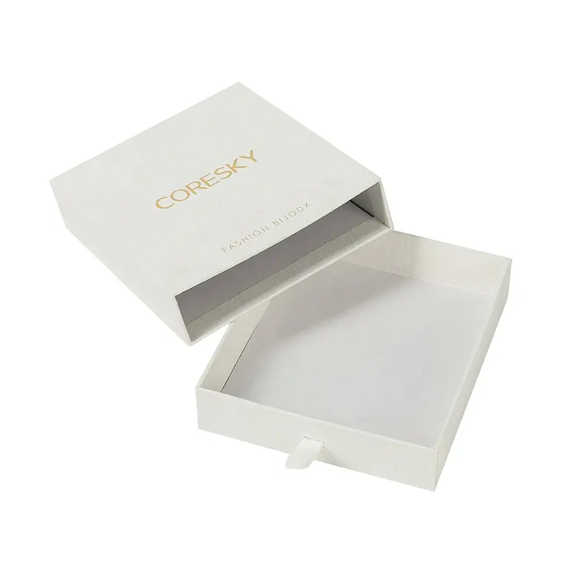 Caixa de embalagem de joias personalizada, caixa de papel da gaveta da caixa de embalagens do logotipo pulseira