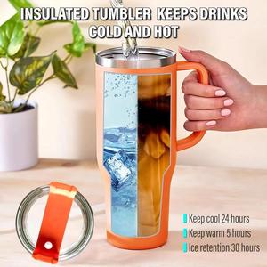 Personalized Large Volume 40oz Stainless Steel Tumbler with Handle & Straw Insulated S Tanley Modern Design Car <b>Mug</b> With Logo - Product Image 5