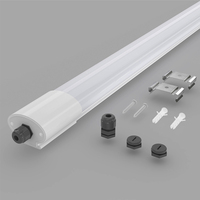 Luminaria LED Lineal Moderna de Aluminio con Clasificación IP65, 10W 22W 30W, 2Ft 4Ft, Ra80 3000-6500K, Regulable, para Almacenes