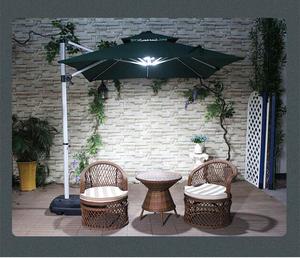 Sombrillas de Playa Grandes para Exteriores con Panel Solar y Luces LED, Inclinables, de Lujo, Resistentes a la Lluvia, para Jardín - Product Image 2