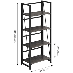 Hiện đại bằng gỗ gấp kệ sách lưu trữ Kệ cổ điển kệ sách đứng Kệ Nghiên Cứu Tổ chức văn phòng nhà ráp kệ - Product Image 3