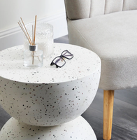 Petite Table Basse Ronde Créative pour Salon d'Appartement ou Table d'Appoint Simple pour Coin de Chambre