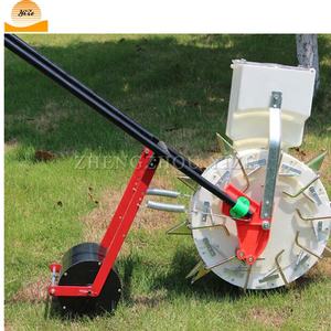 Planteur manuel à une rangée semoir manuel à pousser semoir de précision semoir à maïs à roue avec boîte à engrais - Product Image 3