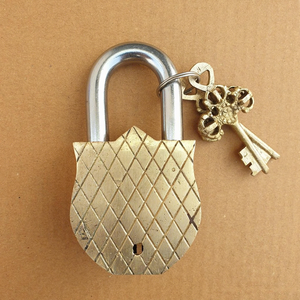 Candado de Latón con Forma de Pájaro Vintage, Candado Decorativo de Metal Antiguo con Diseño Ornamentado de Pájaro, Llaves de Esqueleto, Decoración Rústica para el Hogar - Product Image 3