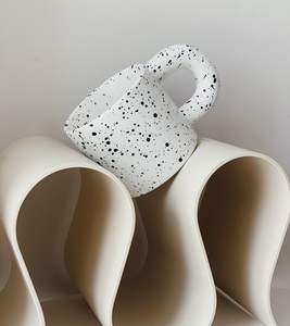 240ml Minimaliste Encre Art Kawaii Céramique Tasse Grande Oreille Porcelaine Spray Splash Tasse Mignon Café pour Tasses - Product Image 3