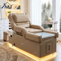 Lit de spa japonais pour salon de coiffure avec circulation d'eau, pour lavage de cheveux, pédicure et soin du cuir chevelu