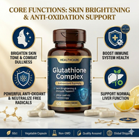 Capsules de Glutathion Complexe 350mg – Supplément Antioxydant avec Vitamine C et Acide Alpha-Lipoïque pour la Santé de la Peau