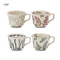 Vente en gros de tasses à café et thé en céramique avec poignée pour moka latte thé expresso de Chine