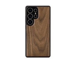 Casing ponsel kayu TPU, mewah Anti jatuh kayu untuk Samsung S25U penutup penuh timbul pelindung ponsel kayu untuk Samsung A55