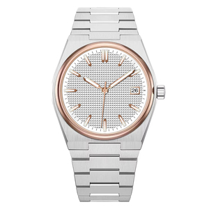 Nueva moda luminosa Simple elegante 5atm impermeable <span class=keywords><strong>Relojes</strong></span> <span class=keywords><strong>Para</strong></span> personalizar esfera texturizada reloj de acero inoxidable dorado - Product Image 6