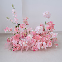 Ensemble de décoration murale en fleurs artificielles roses pour l'affichage en magasin, la décoration d'événements de mariage