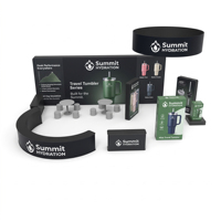 Stand d'exposition personnalisé avec logo publicitaire pour salons professionnels et événements, disponible en 10x10 pieds, 10x20 pieds et 15x20 pieds