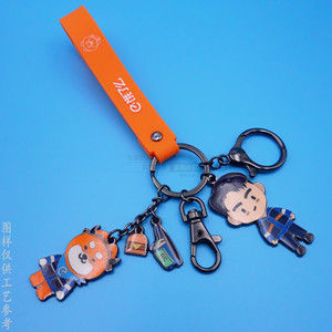 <b>Custom</b> Cartoon <b>Doll</b> Metal Keychain Black Nickel Color Hard Wearing Business Gift Car Keychain - Product Image 2